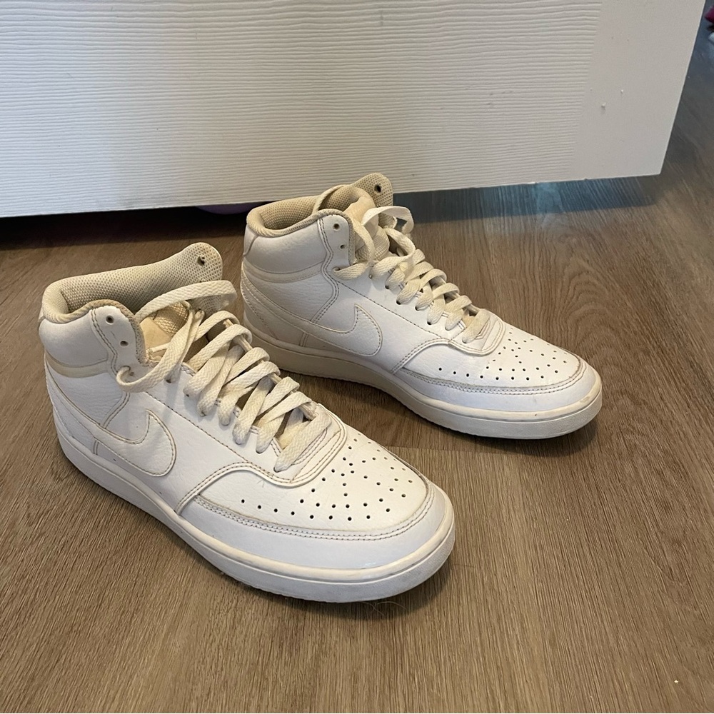 Nike Air Force 1 White High-Top Sneakers Women's Size 8